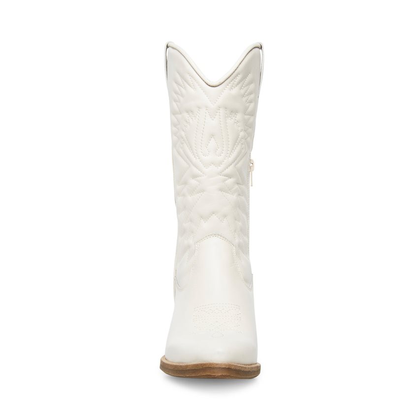 White Steve Madden Hayward Leather Women's High Boots | PH 2870X16M